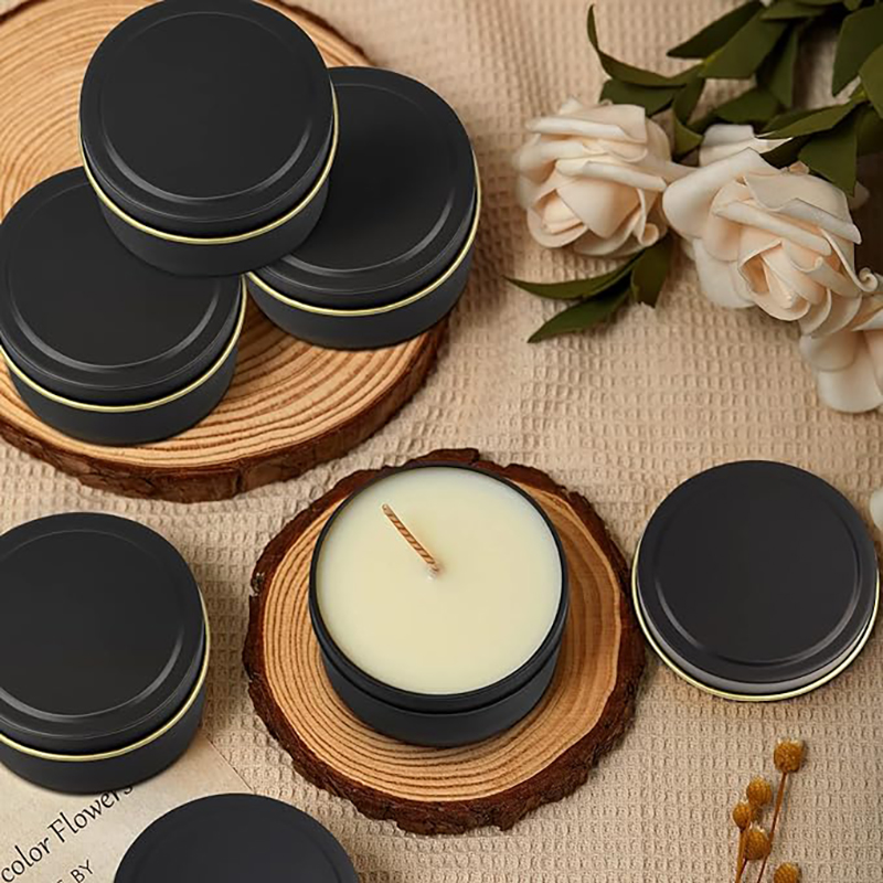 Metal Tin Lid 4Oz - علب شمعة معدنية فارغة مع الأغطية