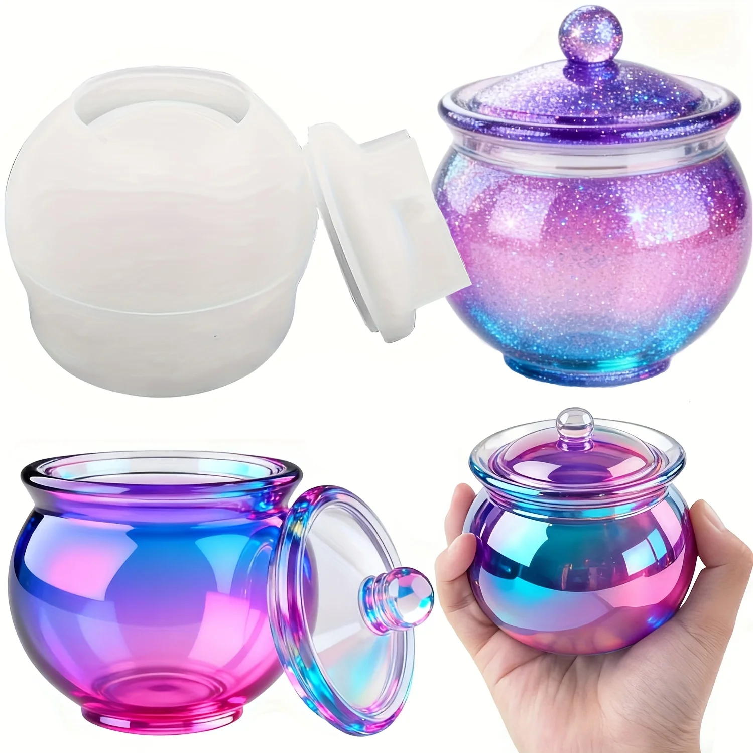 Candle Souvenir - مجموعة واحدة من قوالب الراتنج المستديرة