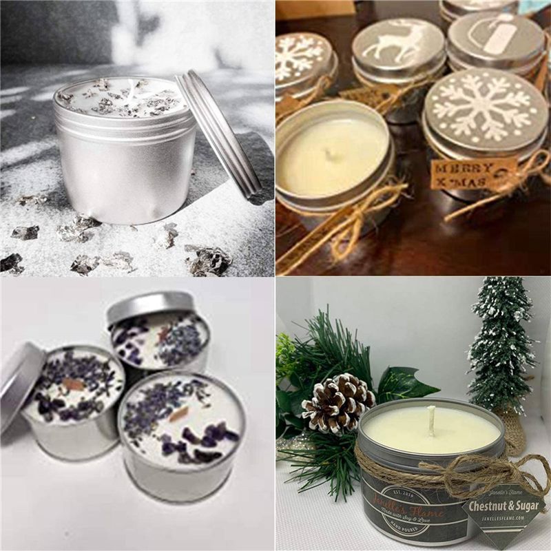 علب معدنية لصنع الشموع سعة 4 أ - مراجعة Metal Tin Lid 4Oz وسعره