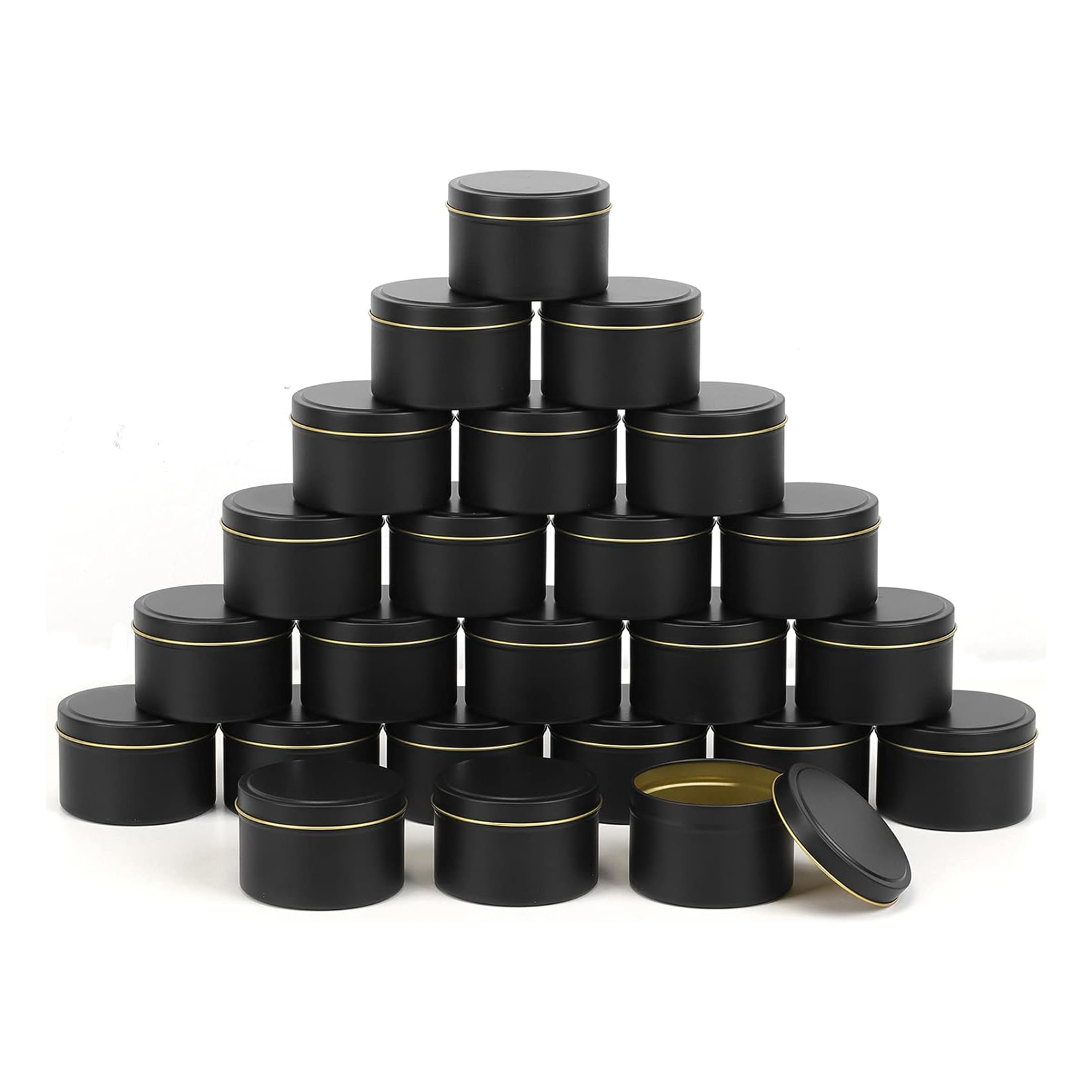 علب شمعة معدنية فارغة مع الأغط - مراجعة Metal Tin Lid 4Oz وسعره