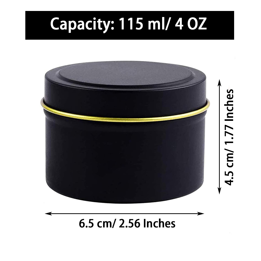 علب شمعة معدنية فارغة مع الأغط - مراجعة Metal Tin Lid 4Oz وسعره