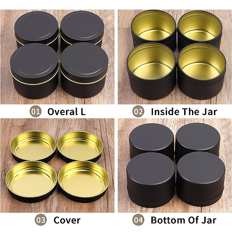 علب شمعة معدنية فارغة مع الأغط - مراجعة Metal Tin Lid 4Oz وسعره