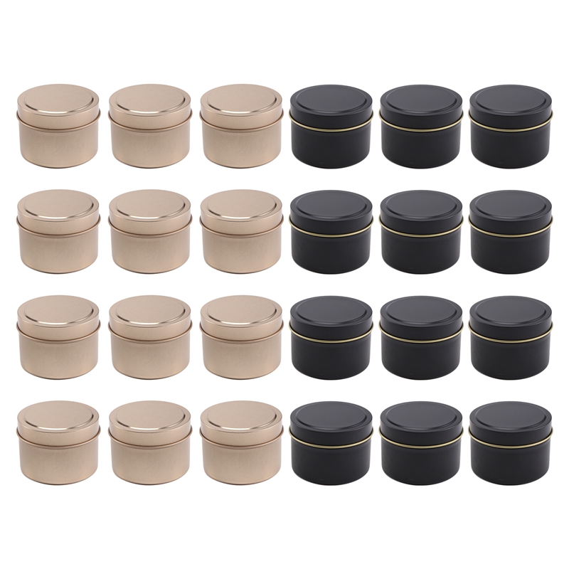 علب شموع معدنية مع أغطية، 24 ق - مراجعة Metal Tin Lid 4Oz وسعره