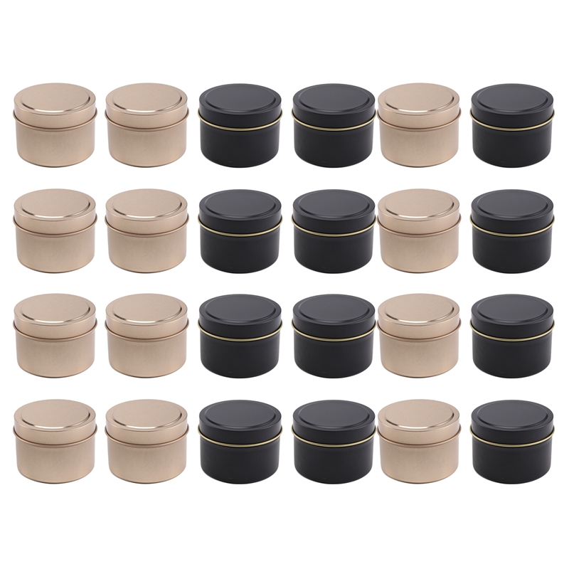 علب شموع معدنية مع أغطية، 24 ق - مراجعة Metal Tin Lid 4Oz وسعره