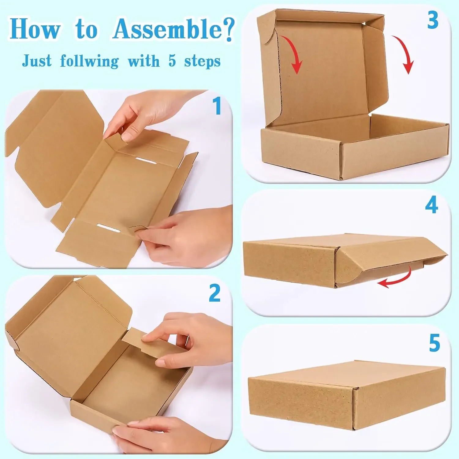 10/20 قطعة من صناديق الشحن الم - مراجعة Kraft Paper Box وسعره
