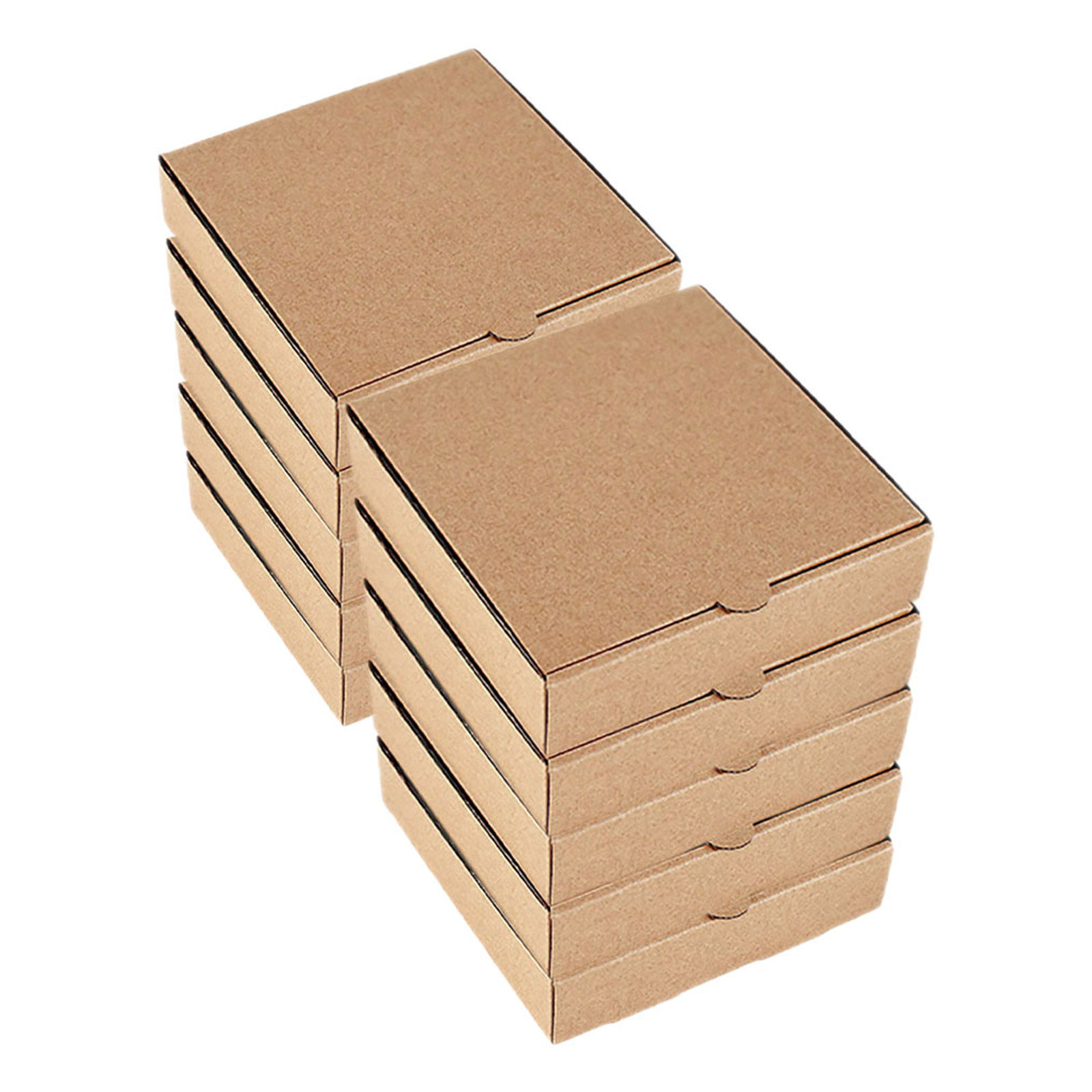 10 قطع من صناديق البيتزا الصغي - مراجعة Kraft Paper Box وسعره