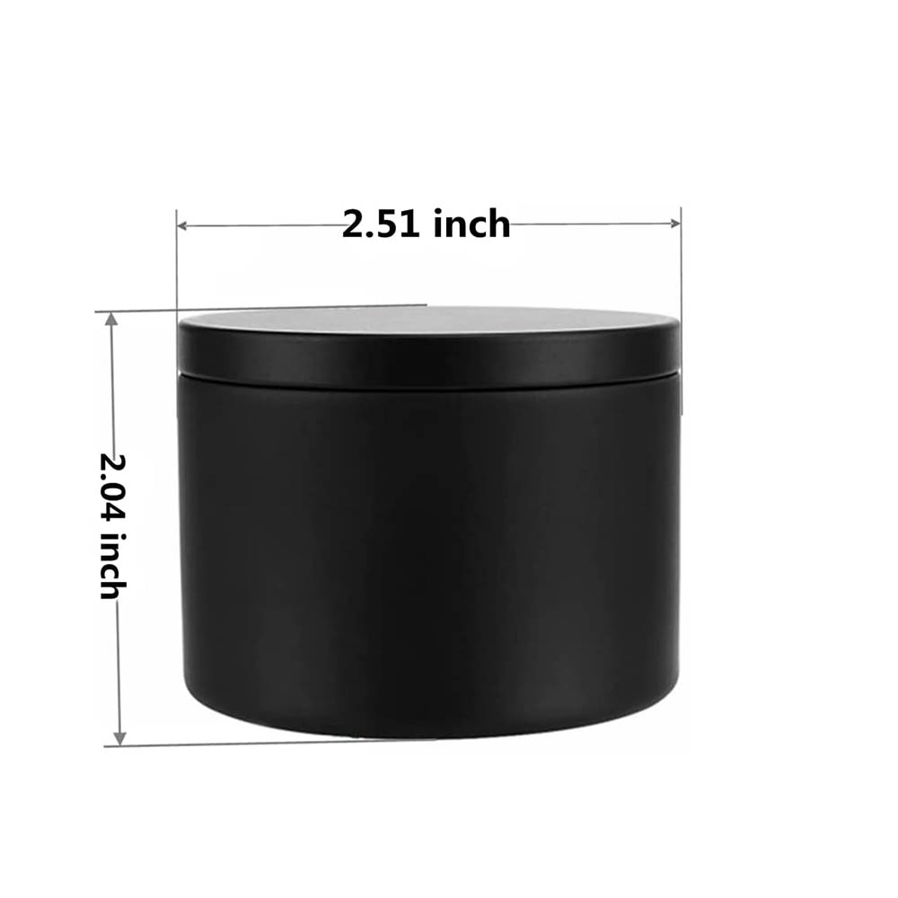 علب شموع سوداء سعة 4 أونصة، حا - مراجعة Metal Tin Lid 4Oz وسعره