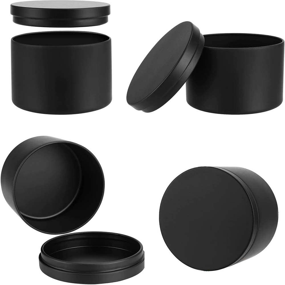 علب شموع سوداء سعة 4 أونصة، حا - مراجعة Metal Tin Lid 4Oz وسعره